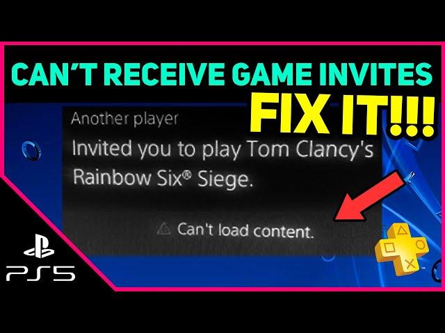 PS5 CAN'T RECEIVE GAME INVITES EASY FIX! (Fast Solution)