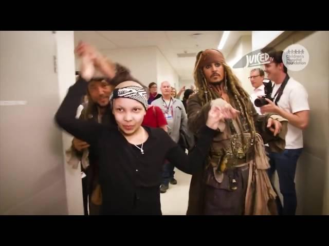 JOHNNY DEPP visits children in hospital dressed as Captain JACK SPARROW