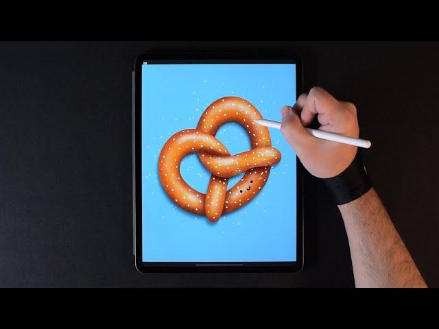 Pretzel - Procreate Drawing Tutorial on iPad Pro