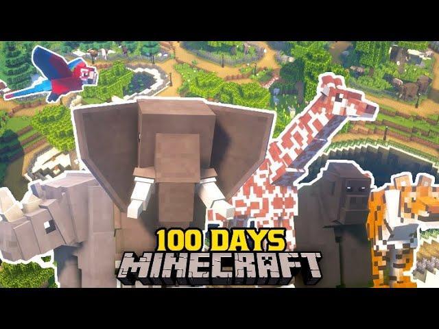 I Spent 100 DAYS Building A ZOO In MINECRAFT