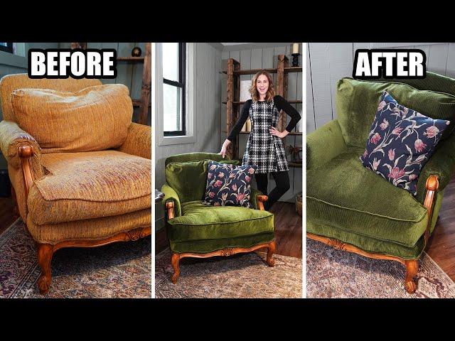 Restoring my Dream Thomasville Chair| DIY Reupholstery