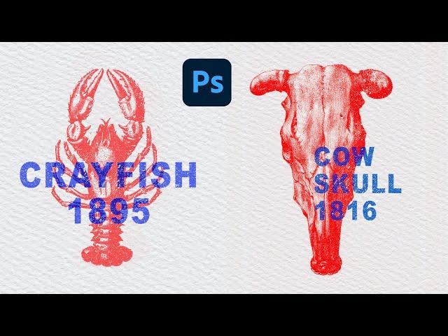 Photoshop Tutorial How To Make Vintage Overprint Effect And Grunge Text with Adobe Photoshop