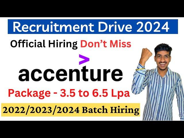 Accenture Off Campus Drive 2024 | Accenture Mass Hiring 2024 Fresher | Accenture Recruitment 2024