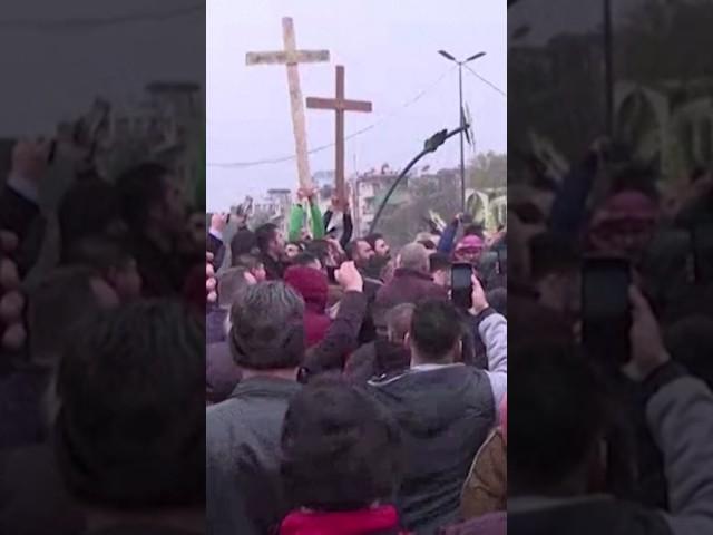 Syrians Protest Against Christmas Tree Burning, Demand Christian Rights | AQ1J