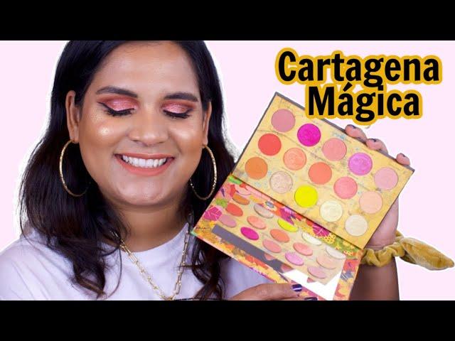 Tan Girl Tries Nomad Cosmetics Cartagena Magica NEW Indie Eyeshadow Palette | Karen Harris Makeup