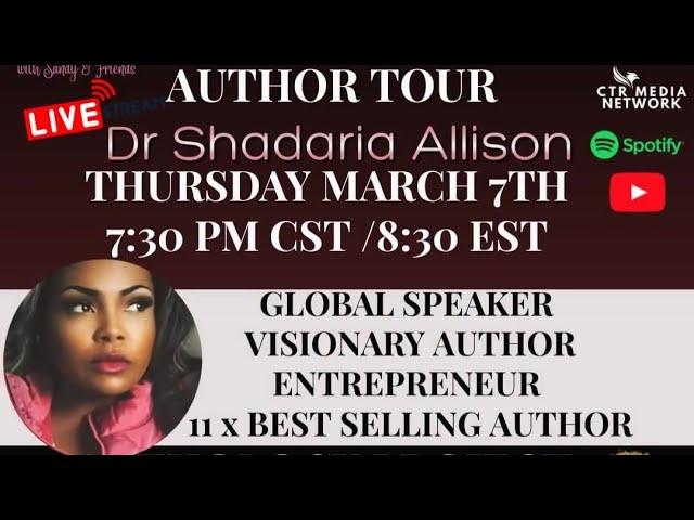 Coffee Conversations and Book Talks With Sandy Author Guest  Dr. Shadaria Allison