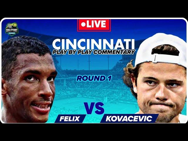 AUGER ALIASSIME vs KOVACEVIC | ATP Cincinnati 2024 | LIVE Tennis Play-by-Play Stream