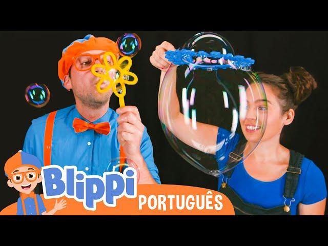 Bolhas de Sabão | Blippi em Português | Vídeos Educativos para Crianças