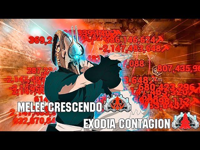 Power up EXODIA CONTAGION with new Arcane MELEE CRESCENDO - BILLIONS of DAMAGE guaranteed [Warframe]