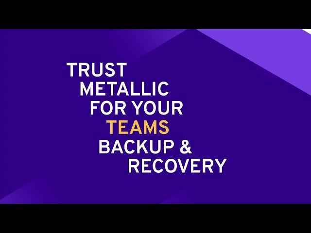 Trust Metallic for your Office 365 Backup & Recovery