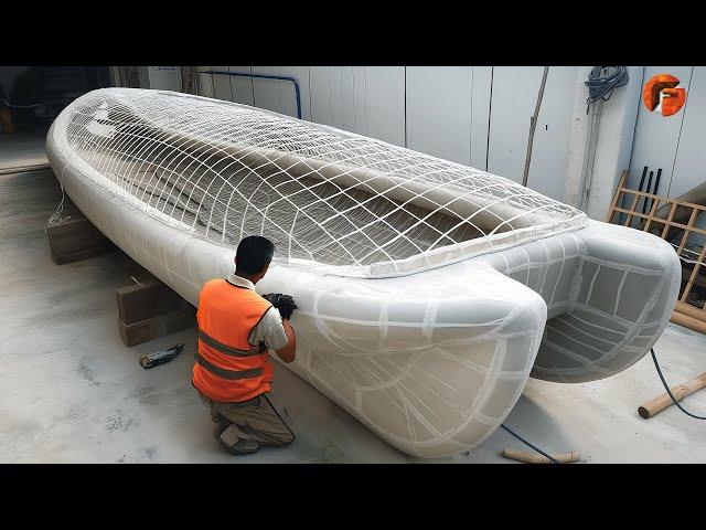 Man Builds Amazing Boat Using Wire Mesh and Fiberglass  | by @bkscreative