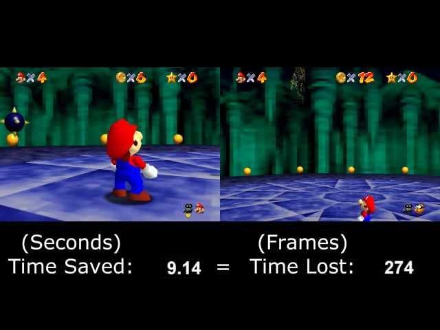 [HD] SM64 "0 Stars" TAS - World Record vs. Original - Section by Section Comparison (2012/2007)