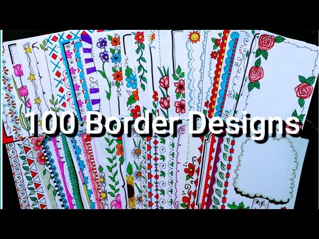 100 Border Designs/Border Designs for Project File/100 Quick and Easy Border Design ideas