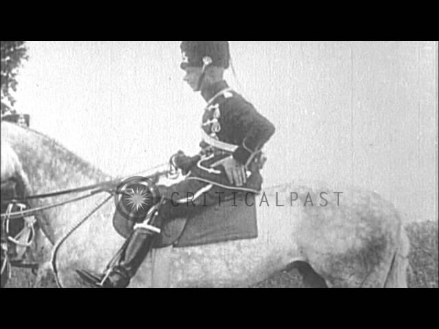 Prussian Crown Prince Friederick Wilhelm, of the House of Hohenzollern, Commandin...HD Stock Footage