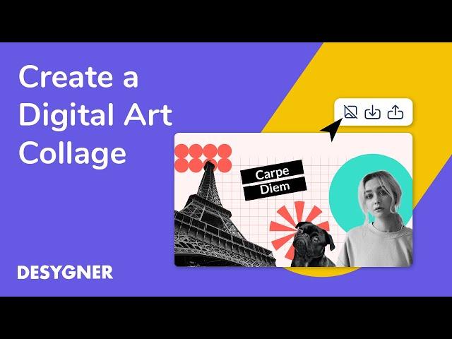 How to create a digital abstract art collage with Desygner