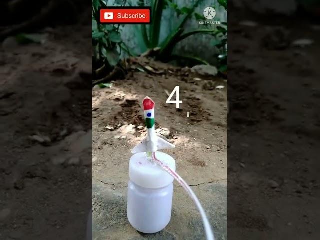 Rocket launching a small model.of indian rocket like video if you love india