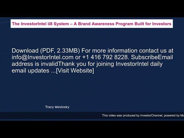 The InvestorIntel ii8 System – A Brand Awareness Program Built for Investors