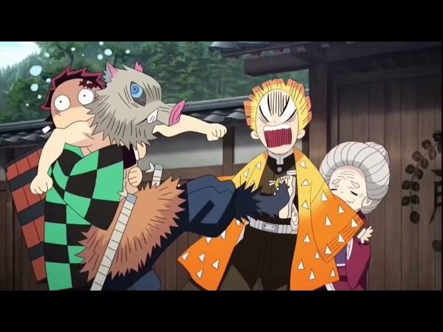 Inosuke and Zenitsu Funny moments - Demon Slayer #anime #kny