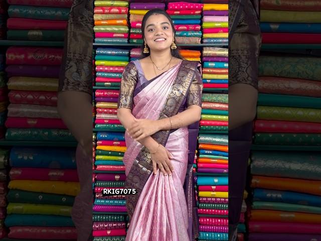 Tissue Kuppadam Kanchi Border Light Pink And Wine Saree #rkcollectionsarees #rkcollections