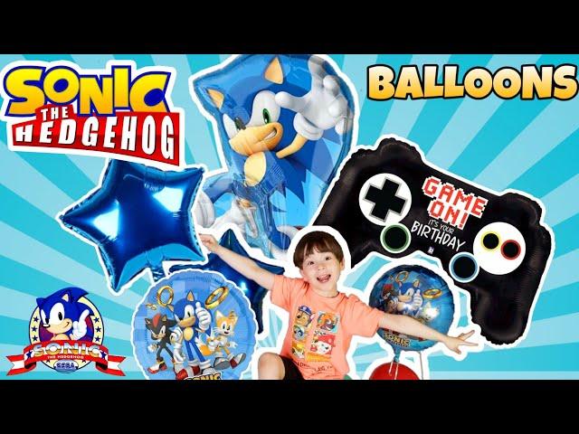 Sonic The Hedgehog BIG BALLOON PARTY Inflating Balloons With HELIUM! Gotta Go FAST 