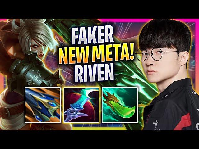 FAKER CRAZY NEW META RIVEN MID! - T1 Faker Plays Riven MID vs Varus! | Season 2024