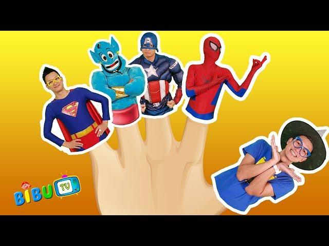 Finger Family Superheros and More Kids Songs and Nursery Rhymes - BiBu TV