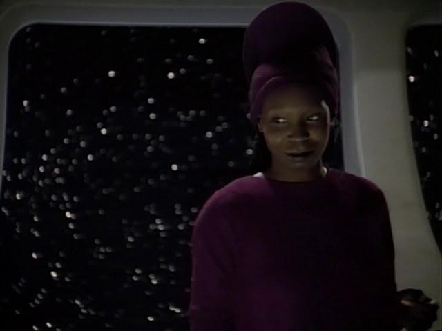 "Geordi, tell me about.. Tasha Yar." Guinan