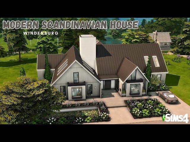 Modern Scandinavian House in Windenburg | NoCC | Stop Motion Build | The Sims 4