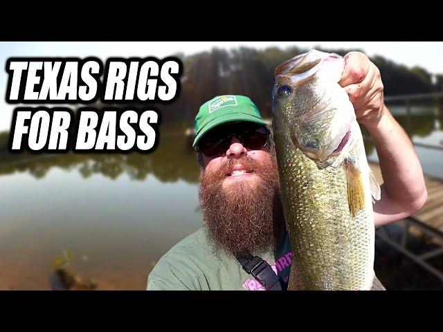 Bass Fishing With Weightless Texas Rigs and Weighted Texas Rigs Too!