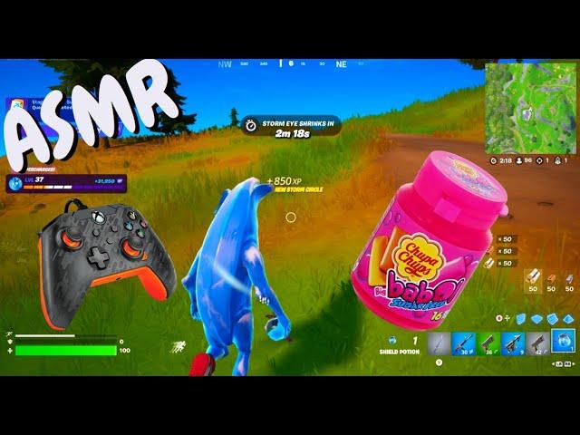 ASMR relaxing whispers fortnite bubble-gum chewing