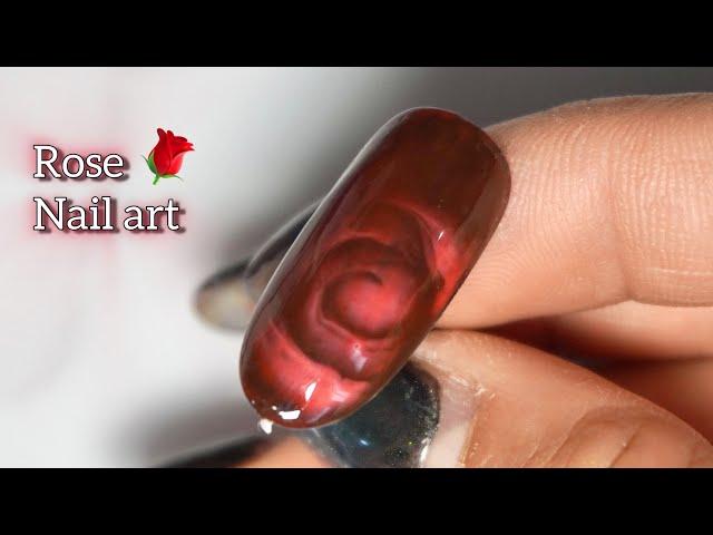 Easy Rose Nail Art with Blooming Gel