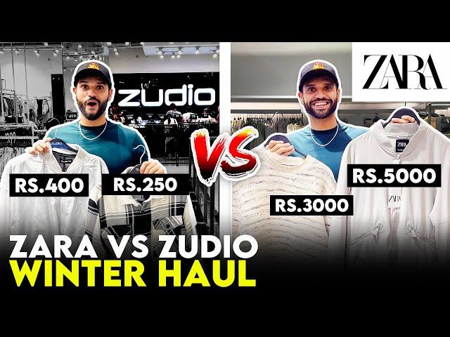 Zara vs Zudio Winter Haul 2024-25 | Winter Haul For Indian Men | BeYourBest Fashion San Kalra