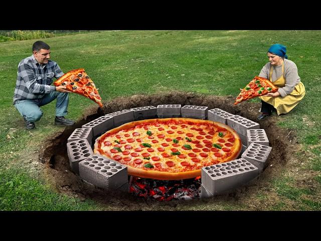 We Baked a Giant Homemade Pizza Underground!