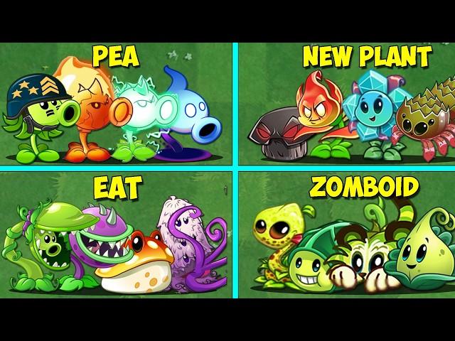 4 Team PEA x NEW x ZOMBOID x EAT - Who Will Win? - Pvz 2 Team Plant Battlez