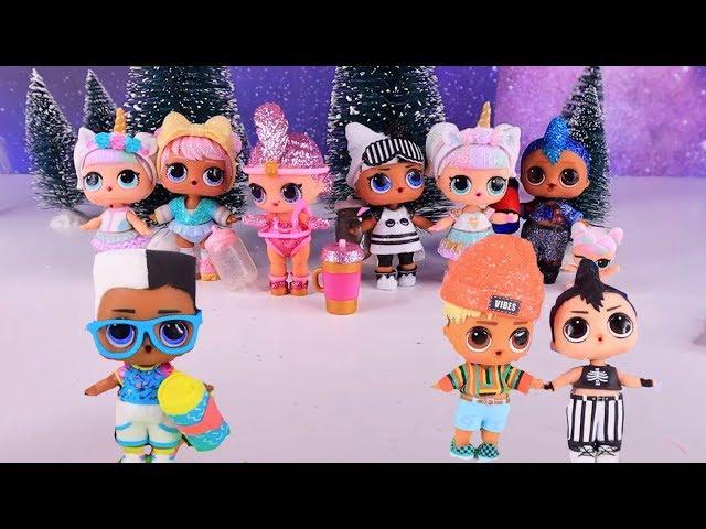 Куклы Лол Сюрприз Мультик - Мальчики в поисках Новогодних  Блестящих Lol Surprise "Зима  2020"