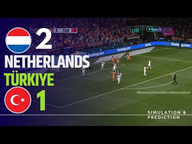  Netherlands  2-1 Türkiye EURO 2024 Match Highligths Videogame Simulation & Recreation