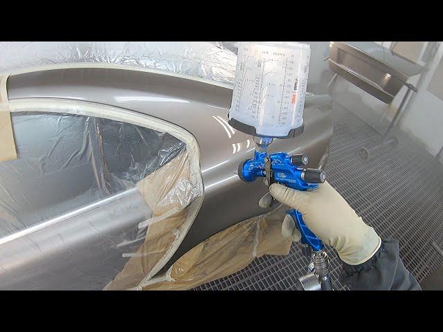 Car painting | Dark Gold paint | Waterborne Cromax Pro Axalta | Clear coat Lechler mc405 Iwata ws400