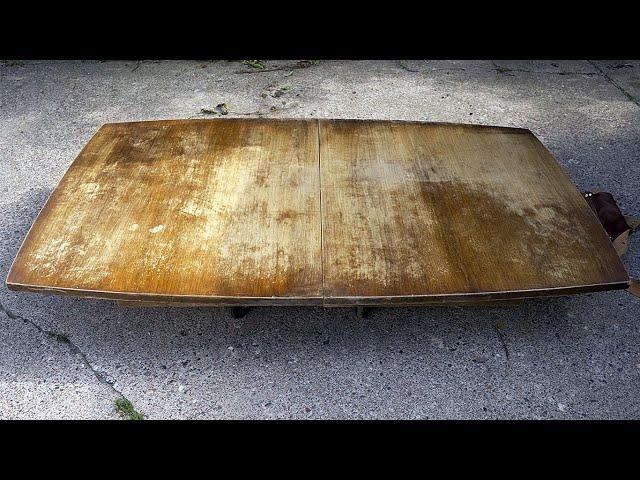 Brasilia Table Found In Garbage Gets A Makeover | Mid Century Furniture Refinish & Repair