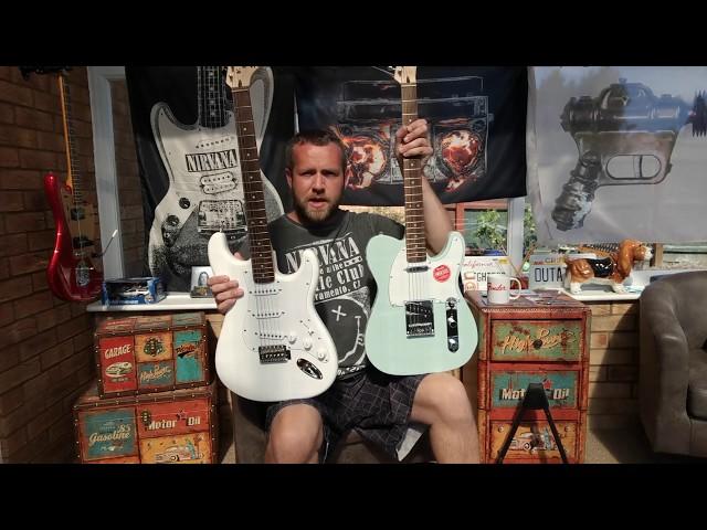 TELECASTER STRATOCASTER COMPARISON Squier Bullet Tele VS Strat [Shootout]