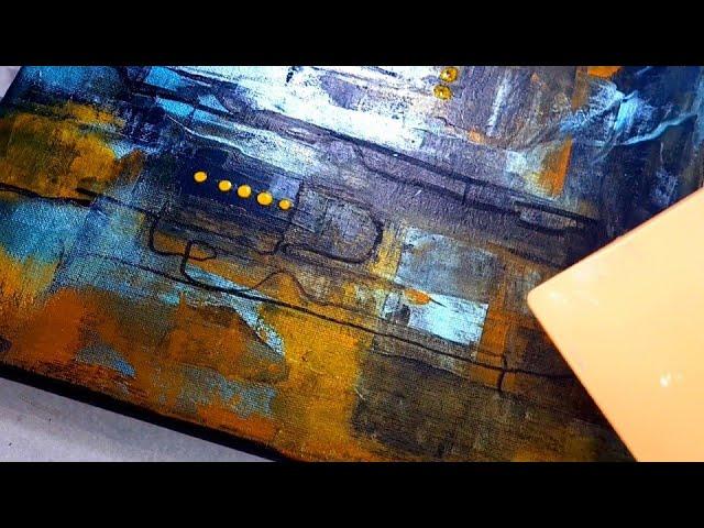 BEGINNER Abstract Acrylic Painting Tutorial on Canvas / EASY DIY Abstract Art (426)