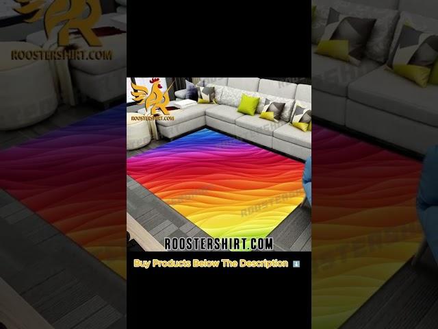 Buy Now Colorful Rainbow Rug Home Decor With Modern Style  || Roostershirt