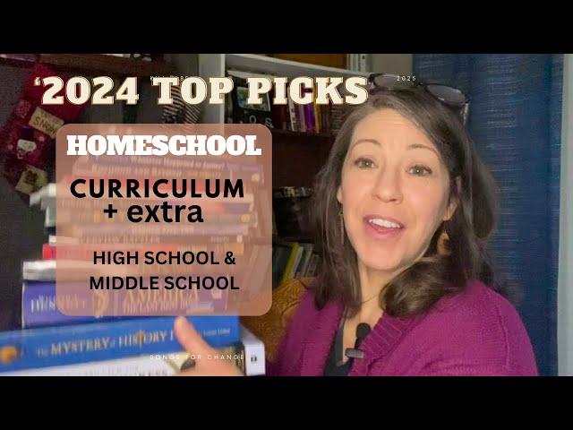 HOMESCHOOL CURRICULUM TOP PICKS FOR 2024 middle school & Highschool curriculum + extra