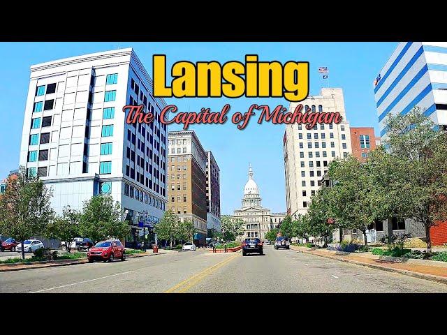 LANSING Michigan , Driving in Lansing ,  The Capital of Michigan