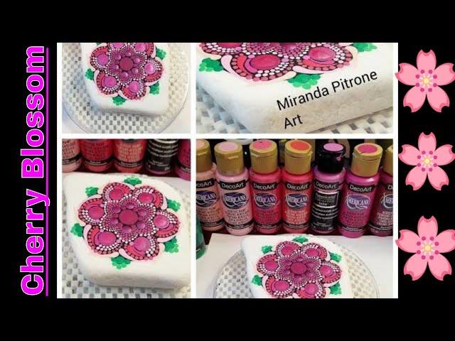 Mandala Painting ~ Cherry Blossom ~ Pink ~ Dot Art Painting with Miranda Pitrone ~Capcouriers Stones