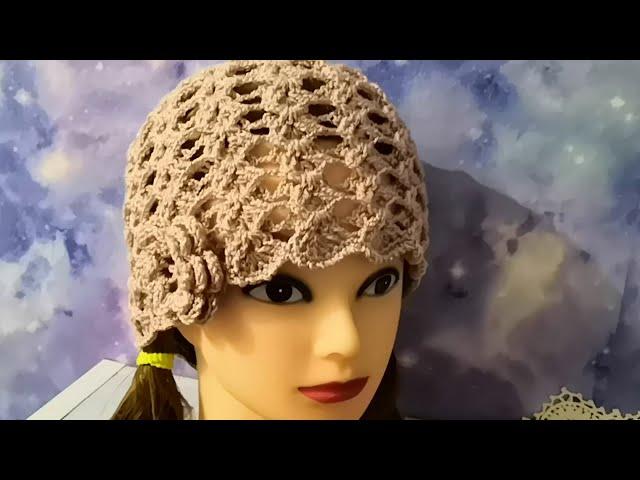 Летняя ШАПОЧКА крючком.  Вязание крючком.