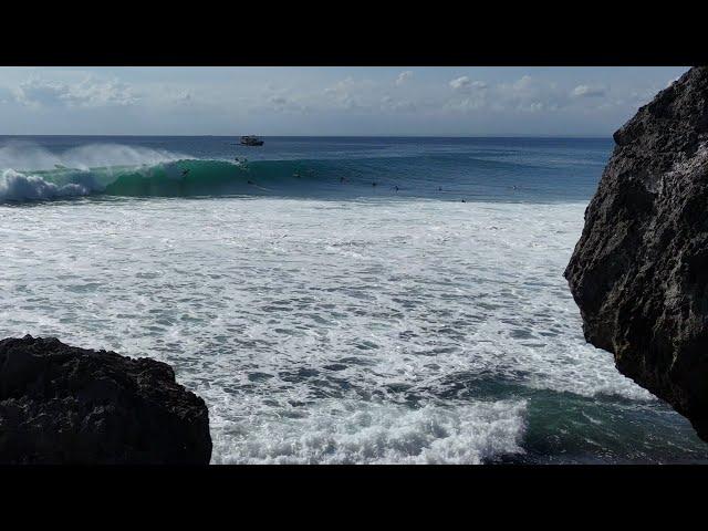 Shooting the Rocks at Padang Padang