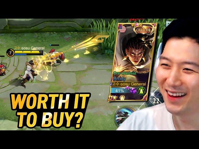 Gosu General bought and reviewed Ore-Chemist Brody skin | Mobile Legends