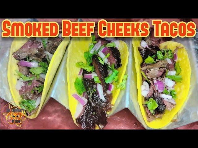 Smoked Beef Cheek Tacos #allunacyqing #campchef #beefcheeks #smoker