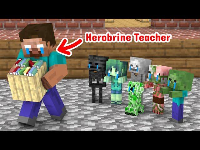 Goodbye Teacher Herobrine !! - Minecraft Animation