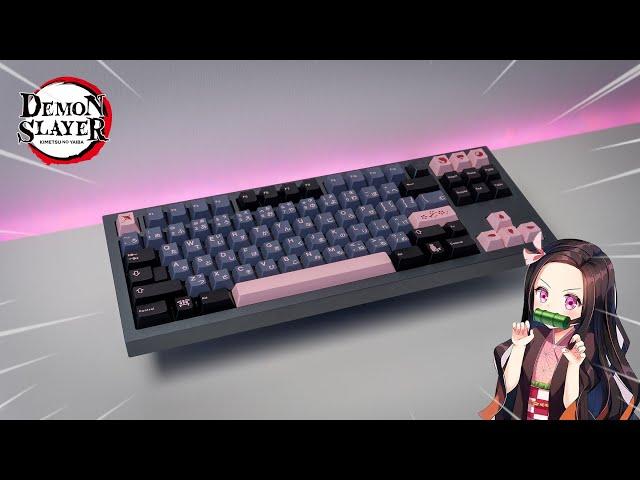 Nezuko Themed Keyboard | End Game Iron180 + JTK Night Sakura w/ Alpacas | Typing Sounds [Weeb Keeb]